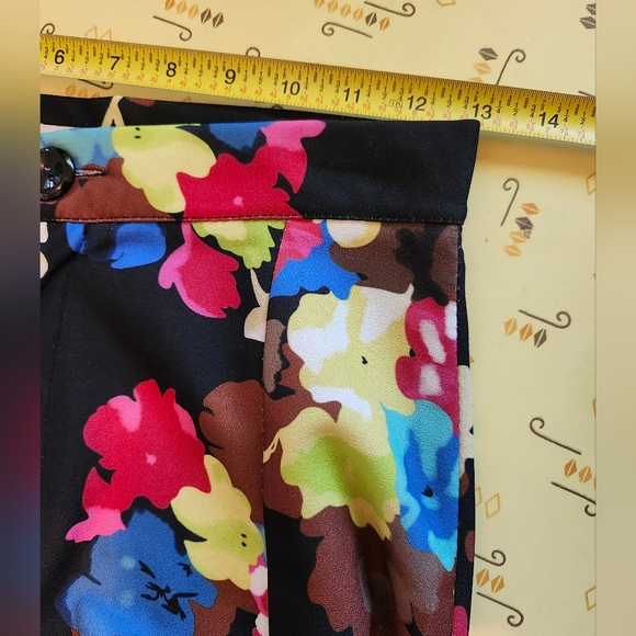 Antonello Serio Floral Wide Leg Pants Made in Italy - Picture 4 of 9